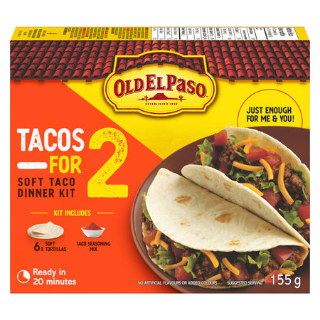 Old El Paso Tacos For Two Hard Taco Dinner Kit, 155g/5.5 oz., {Imported from Canada}