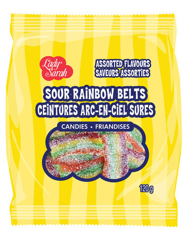 Lady Sarah Sour Rainbow Belts 120g/4.2oz., {Imported from Canada}