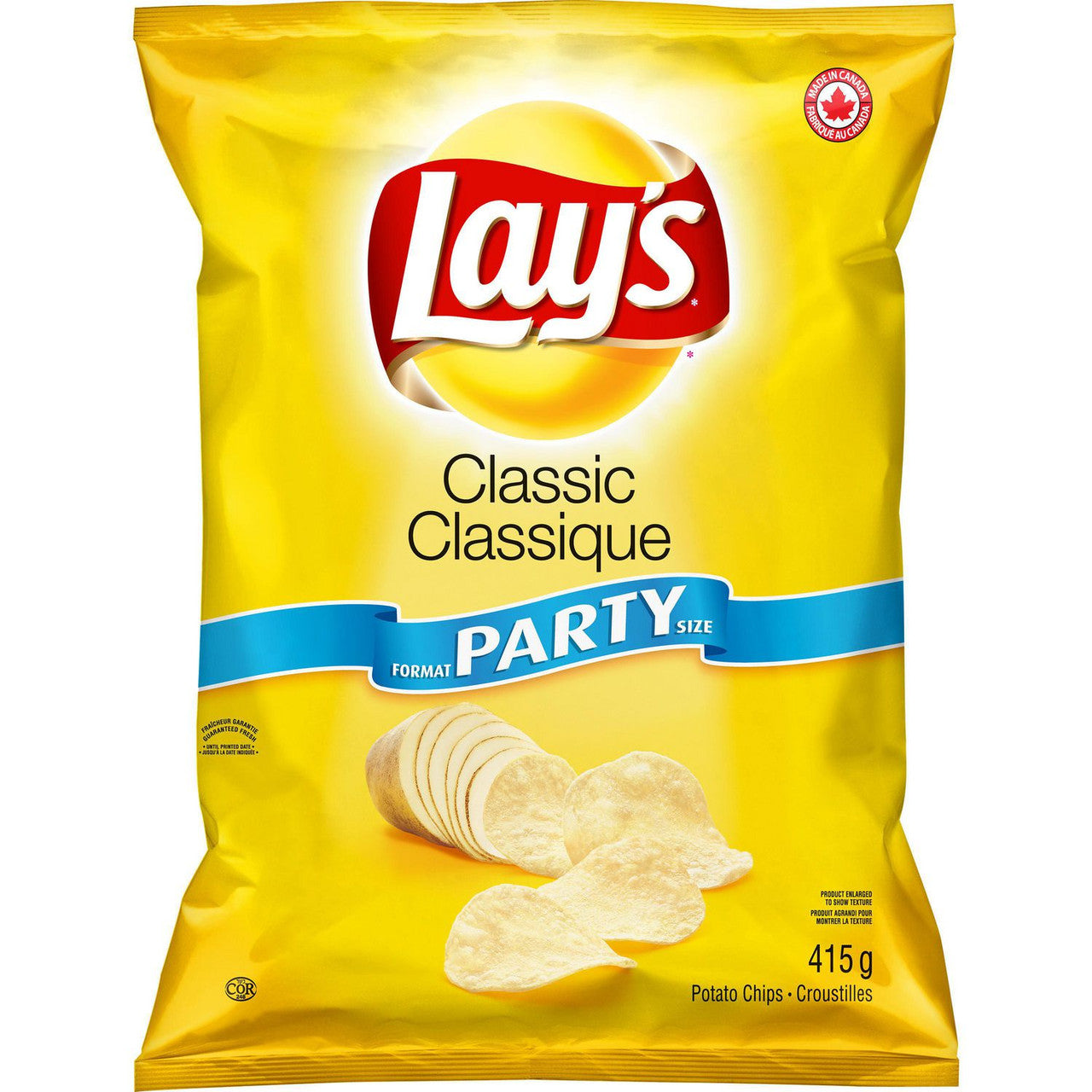Lay's Classic Potato Chips, 415g/14.6 oz Bag, (Imported from Canada)