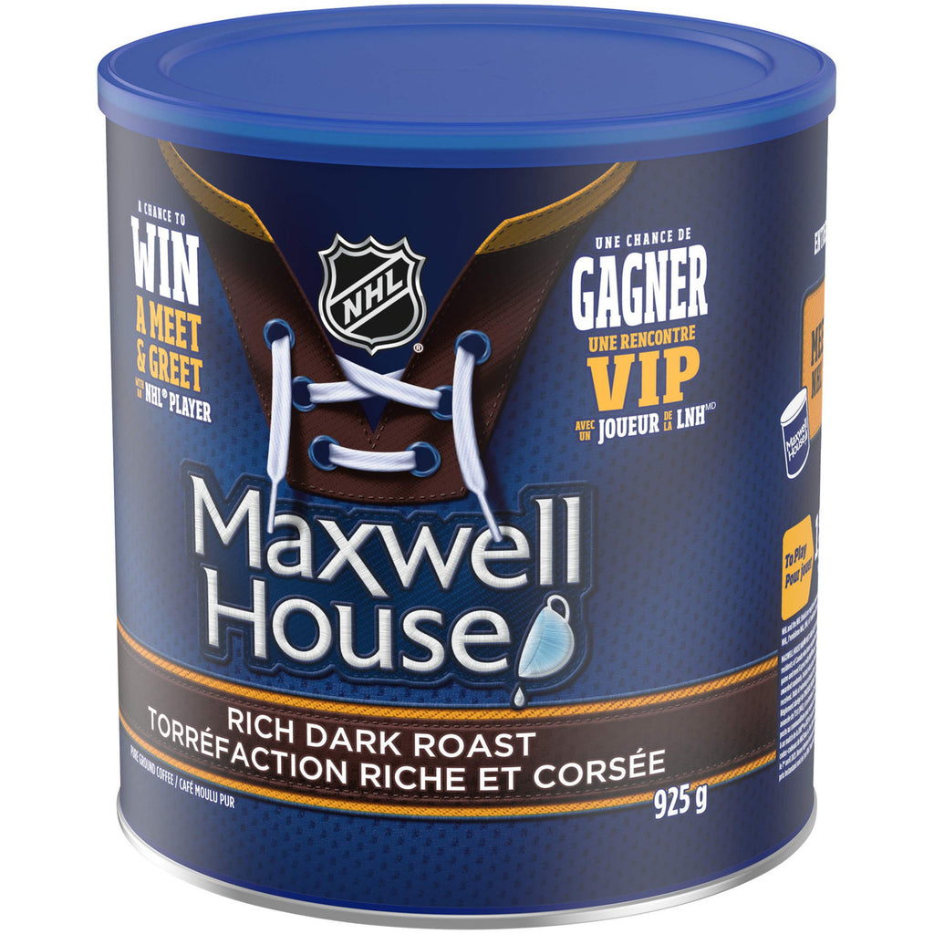 Maxwell House Rich Dark Roast Ground Coffee 925g/32.6oz. (Imported from Canada)