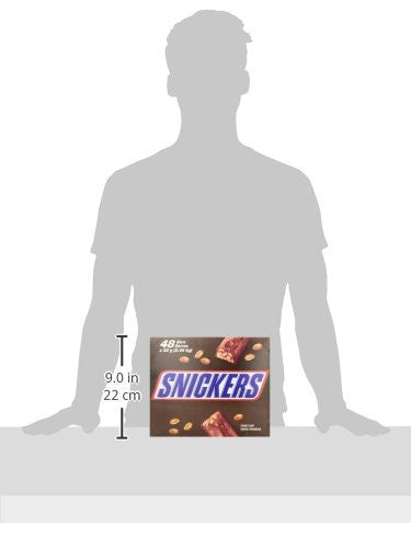 Snickers Chocolate Bar, (52g/1.8 oz,) per bar, 48-Count, {Imported from Canada}