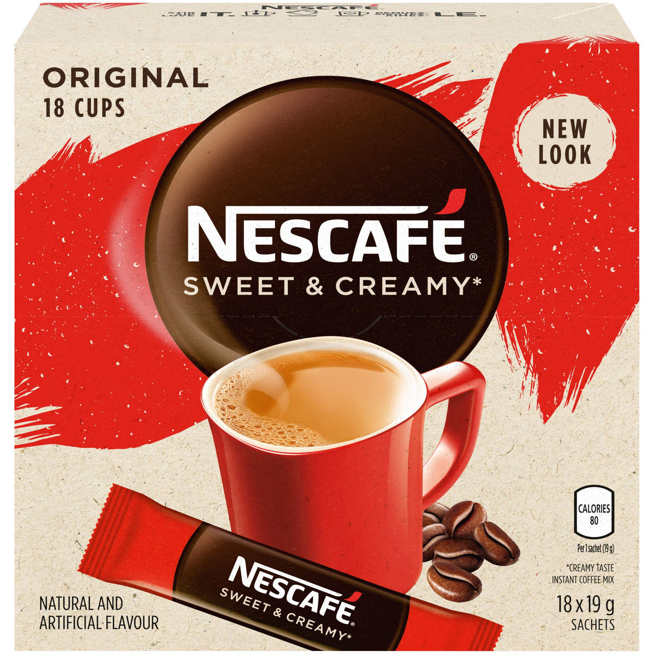 NESCAFE Sweet & Creamy Original, Instant Coffee Sachets, 18x19g {Imported from Canada}