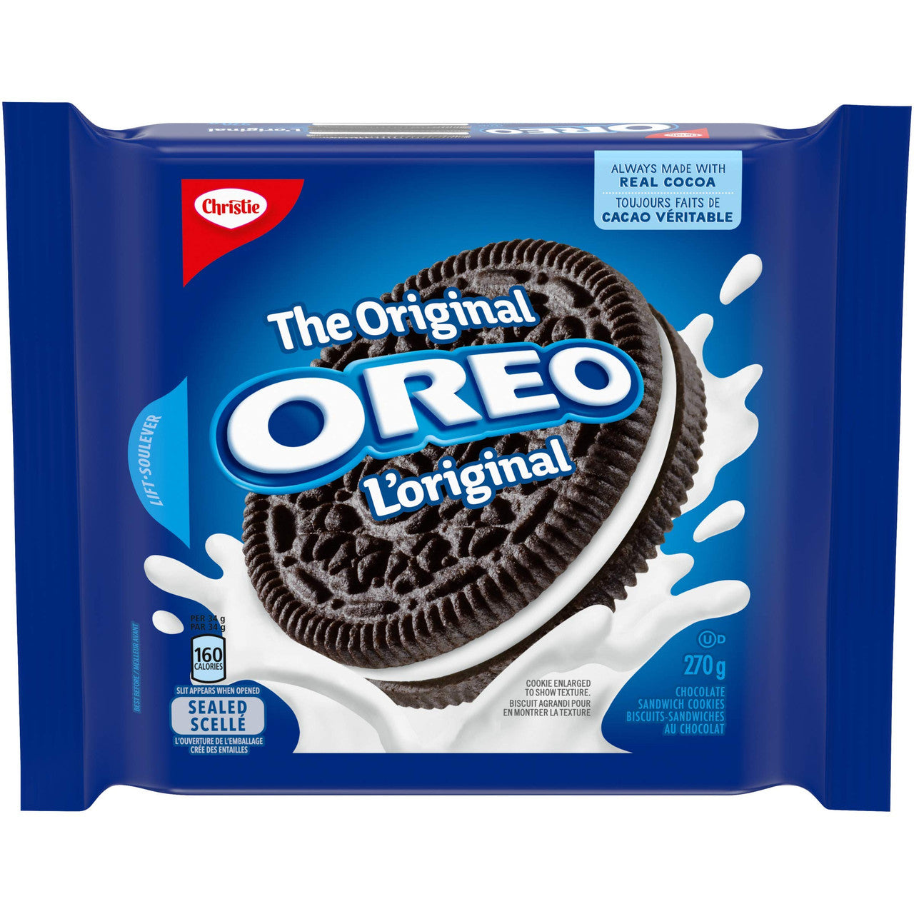 Christe Oreo Original Cookies, 270g/9.5 oz., Bag, {Imported from Canada}