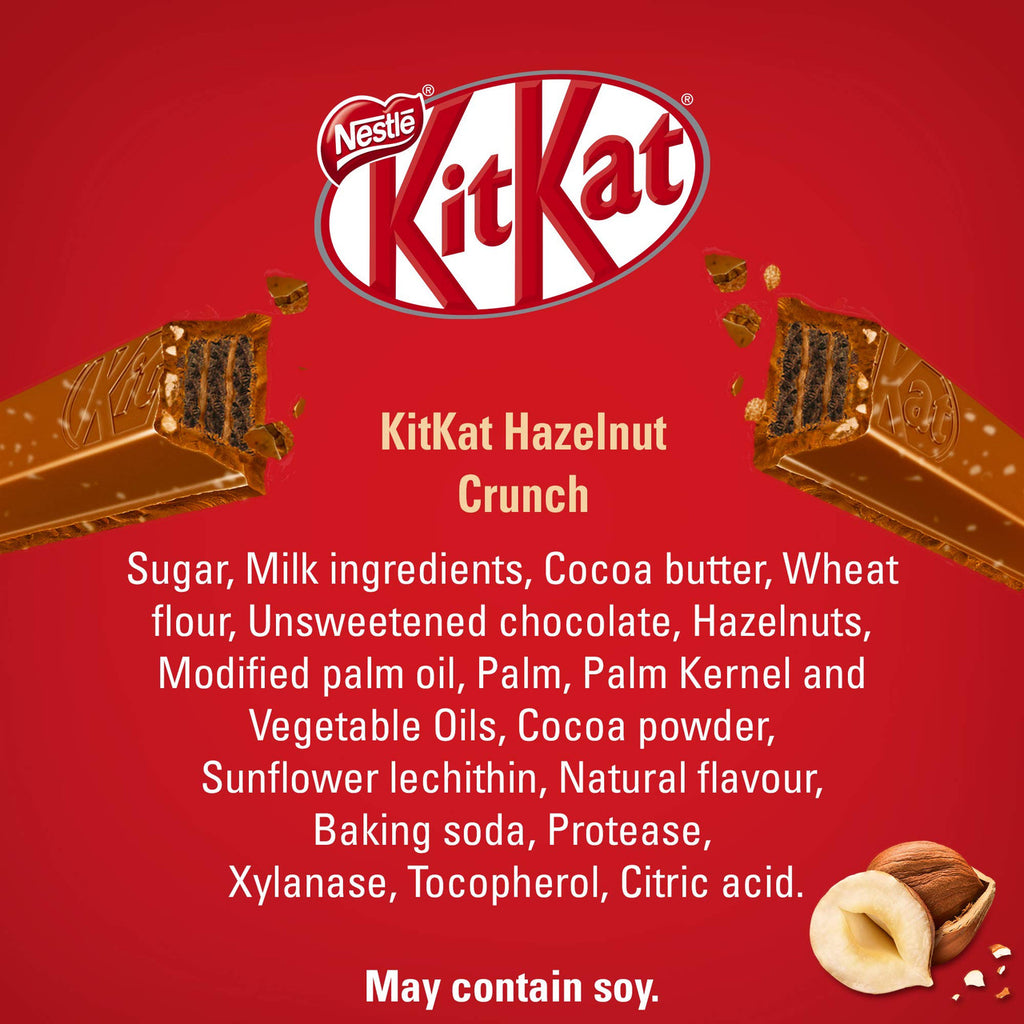 NESTLE Kitkat Hazelnut Crunch Wafer Bar, 120g/4.2 oz., {Imported from Canada}