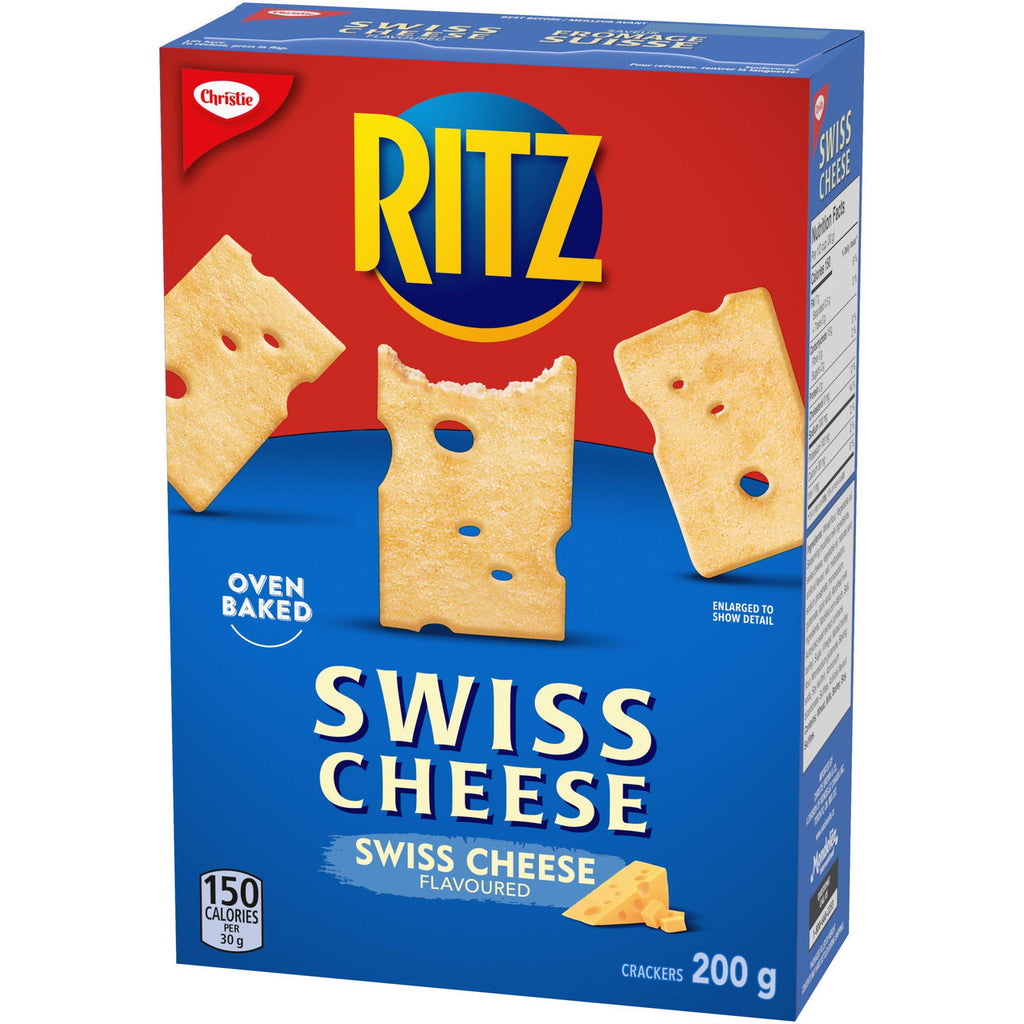 Christie RITZ SWISS CHEESE Flavoured Crackers, 200g/7.1oz., {Imported from Canada}