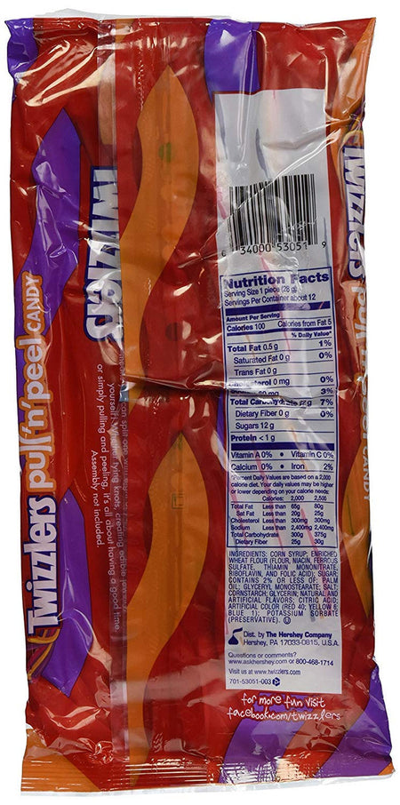 Twizzlers Twist Pull 'n' Peel Fruit Punch Licorice, 340g/12 oz., Bag, {Imported from Canada}