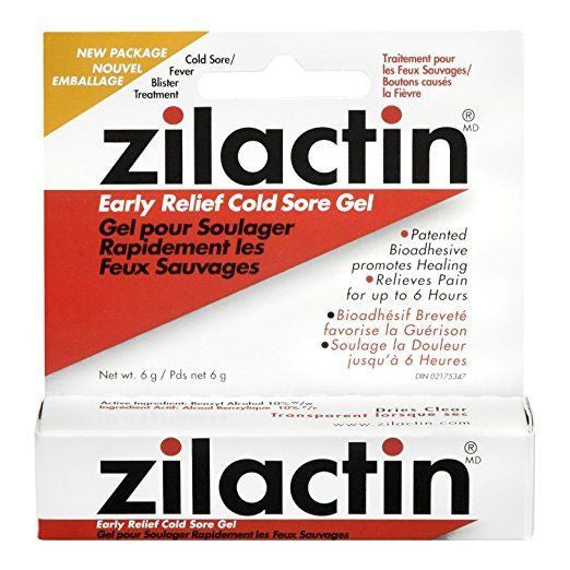 Zilactin Gel Cold Sore Gel 6g {Imported from Canada}