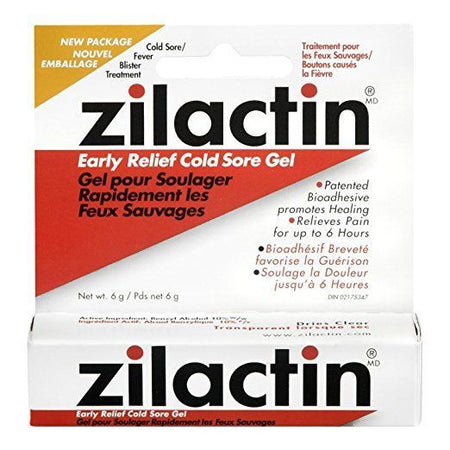 Zilactin Gel Cold Sore Gel 6g {Imported from Canada}