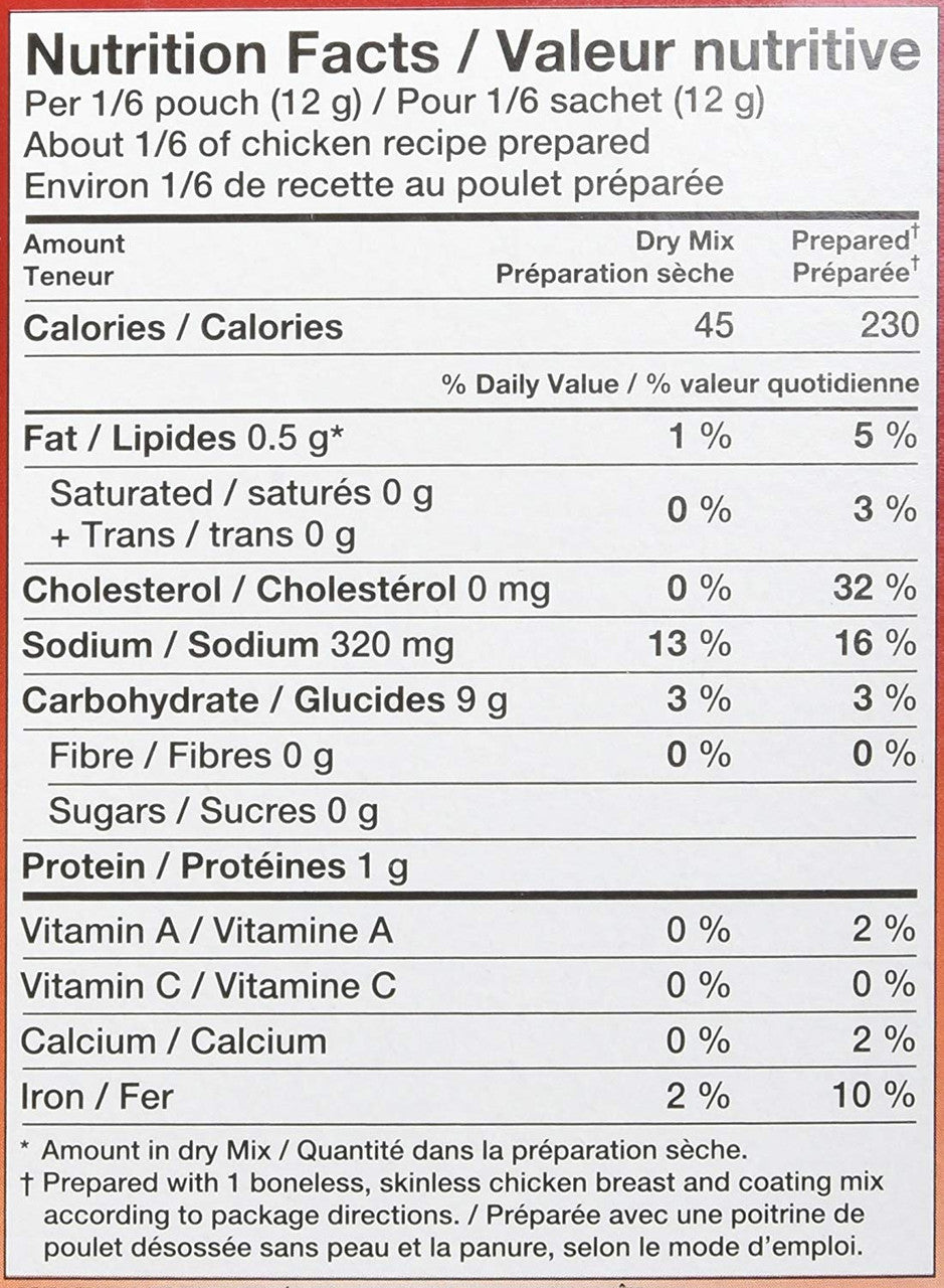 Kraft Shake 'n Bake Original Coating Mix, 142g/5oz., {Imported from Canada}