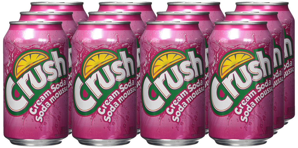 Crush Cream Soda Soft Drink 12 Cans 355ml/12 fl. oz.,{Imported from Canada}