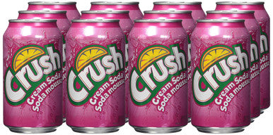 Crush Cream Soda Soft Drink 12 Cans 355ml/12 fl. oz.,{Imported from Canada}