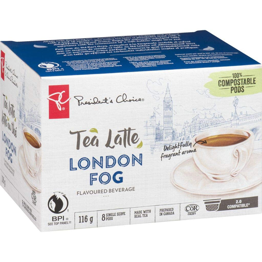 President's Choice, Tea Latte, London Fog Flavoured Beverage, Keurig, 8ct {Imported from Canada}