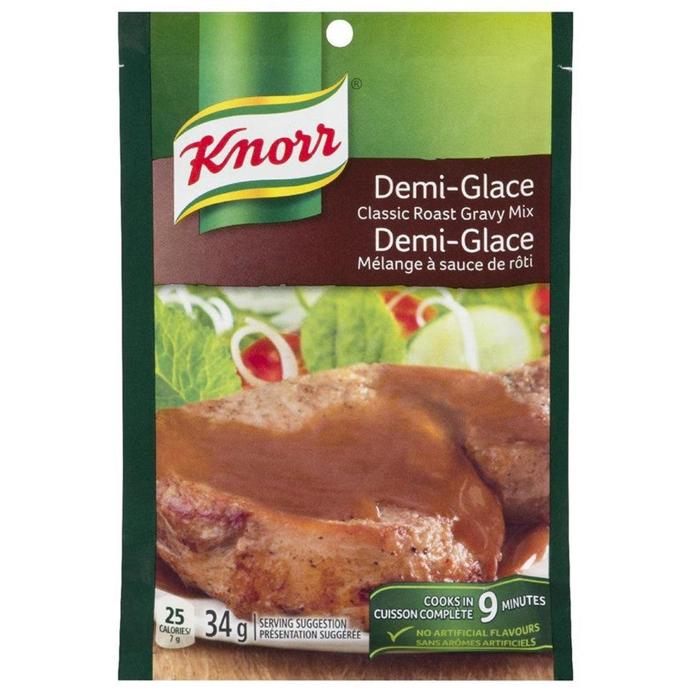 Knorr Classic Roast Gravy Mix, Demi-Glace, 34g/1.2oz., (12 Pack) {Imported from Canada}