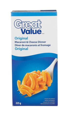 Great Value Original Macaroni & Cheese Dinner 225g {Imported from Canada}
