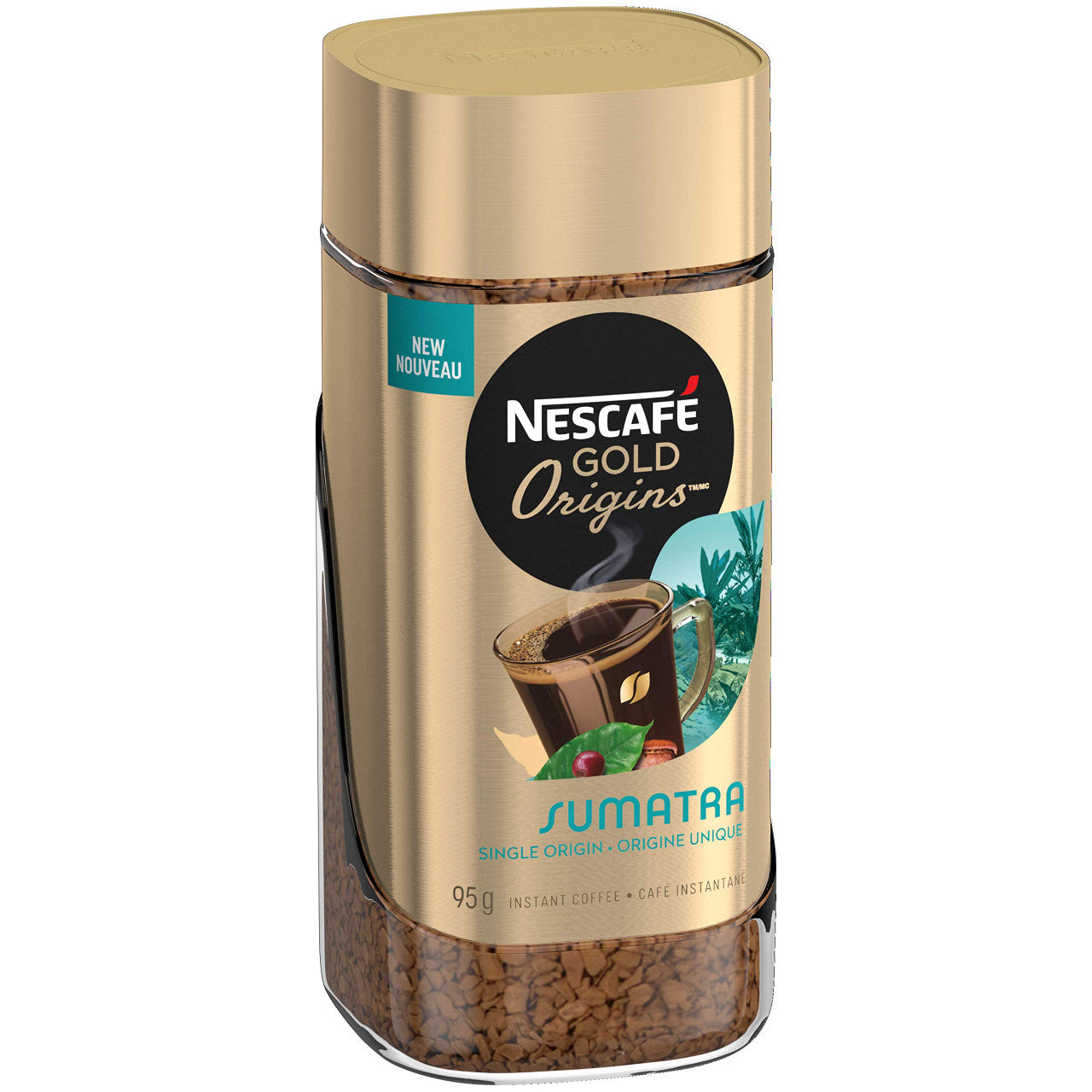 NESCAFE Gold Origins Sumatra Coffee Jar, 95g/3.4 oz {Imported from Canada}