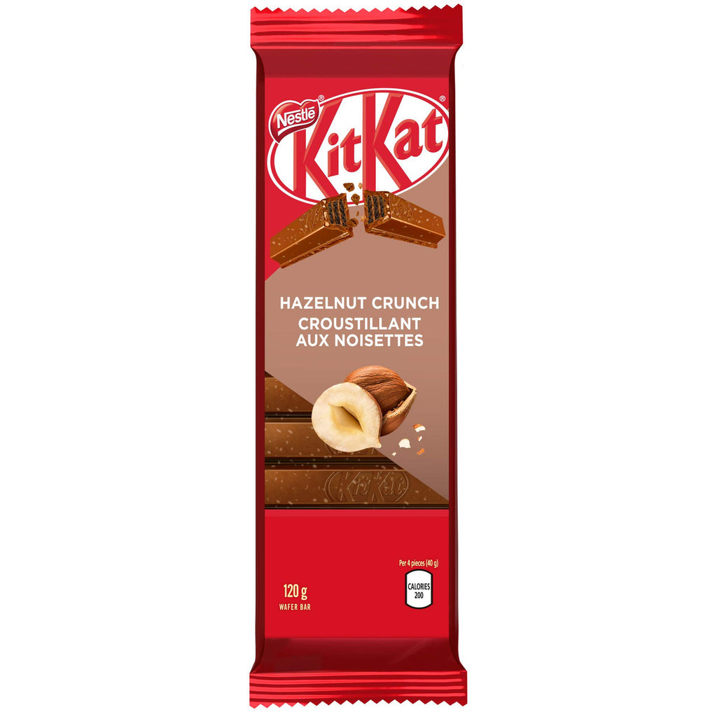 NESTLE Kitkat Hazelnut Crunch Wafer Bar, 120g/4.2 oz., {Imported from Canada}