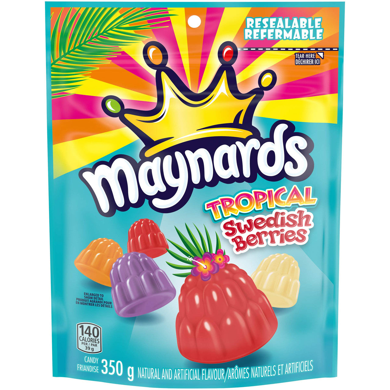 Maynards Swedish Berries Tropical Candy, 350g/12.3 oz., Bag {Imported from Canada}
