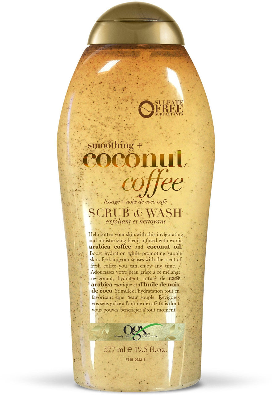 OGX Coconut Coffee Body Scrub, 577 ml/19.5 fl oz, {Imported from Canada}