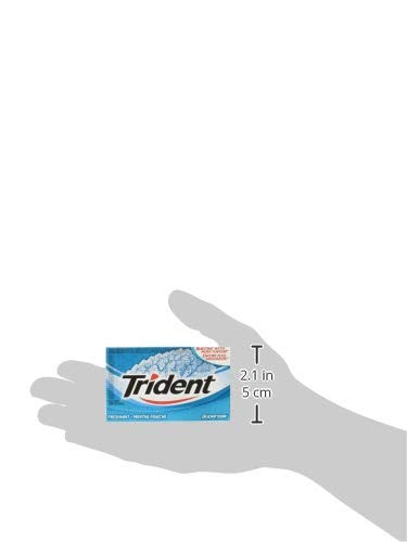 Trident Freshmint Chewing Gum, 12ct/14-Pieces/Pack, (Imported from Canada)