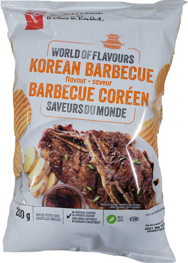 President's Choice, World of Flavours, Korean Barbecue Chips, 200g/7.1 oz., {Imported from Canada}