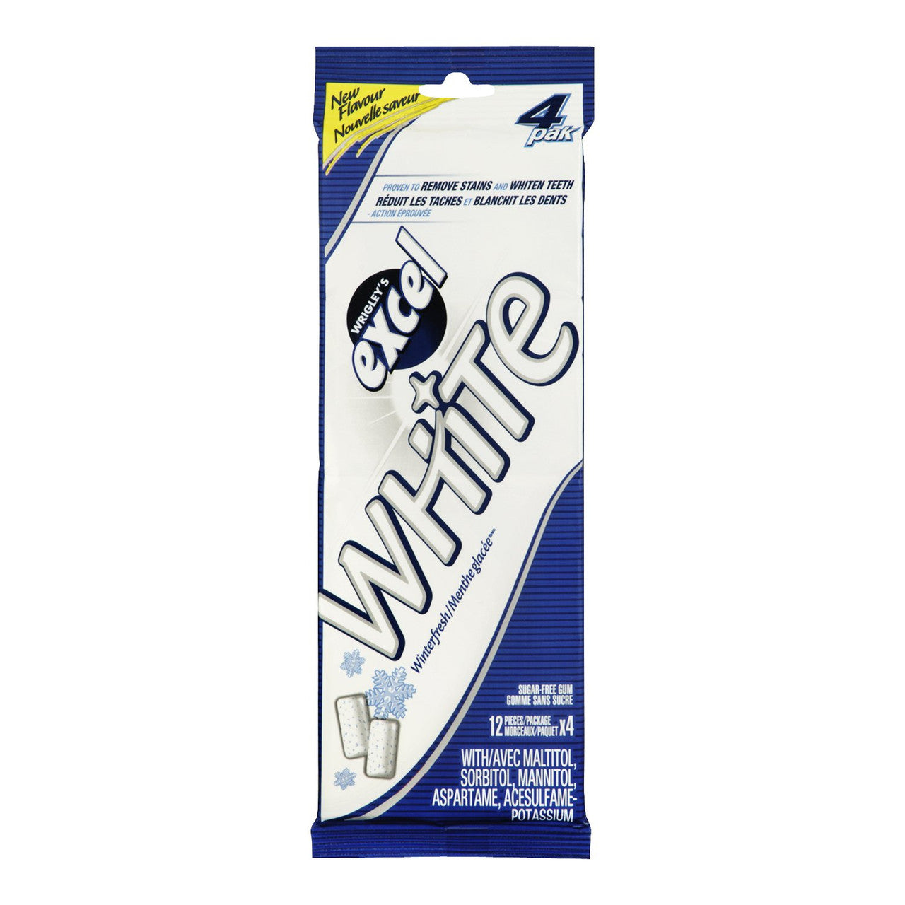 Excel White Sugar Free Gum Winterfresh 4-Pack {Imported from Canada}