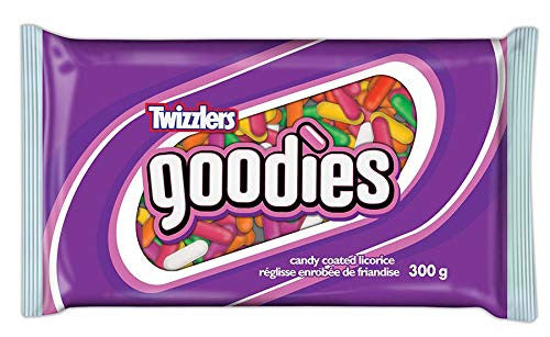 Twizzlers Goodies, Pack of 2 (300g/10.58oz. each). Candy Coated Licorice, {Imported from Canada}