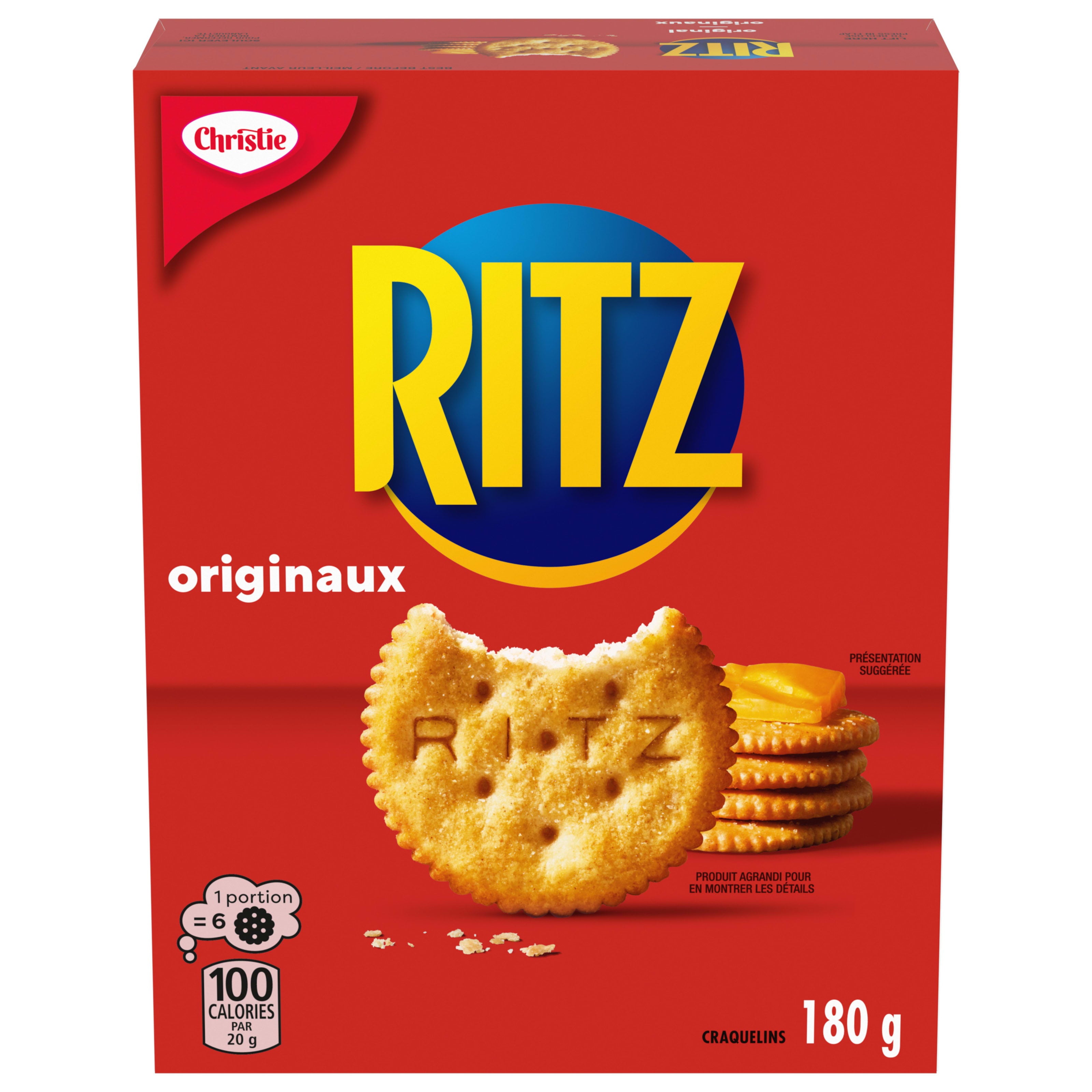 Christie Ritz Original Crackers, 180g/6.3 oz. - Front Of Box