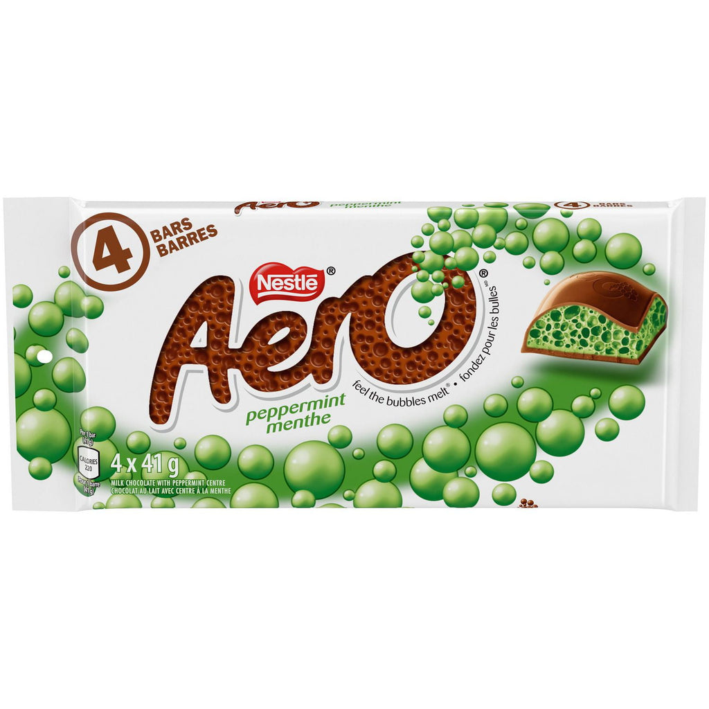 AERO Peppermint Bar – 4 x 41g (Pack of 4 Bars) - Front