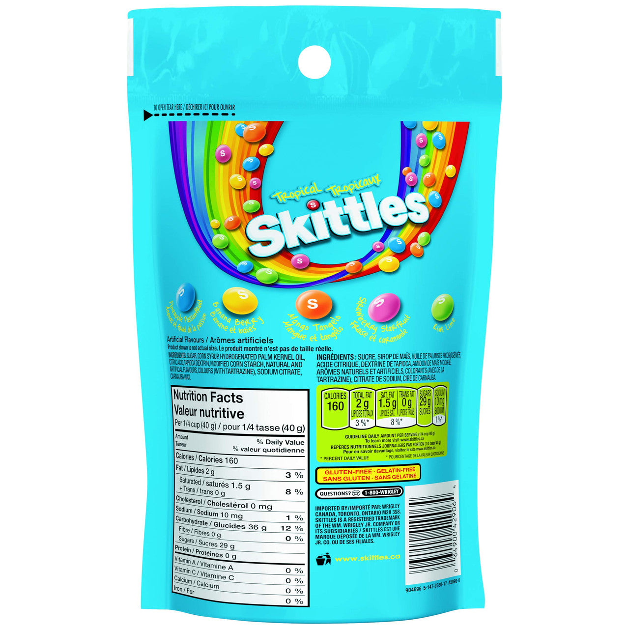 Skittles Tropical, Mega Pack, 320g/11.28oz {Imported from Canada}