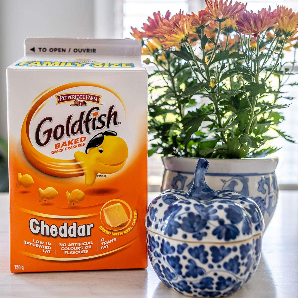 Goldfish Family Size Cheddar Crackers, 750g/26.5 oz, Carton {Imported from Canada}