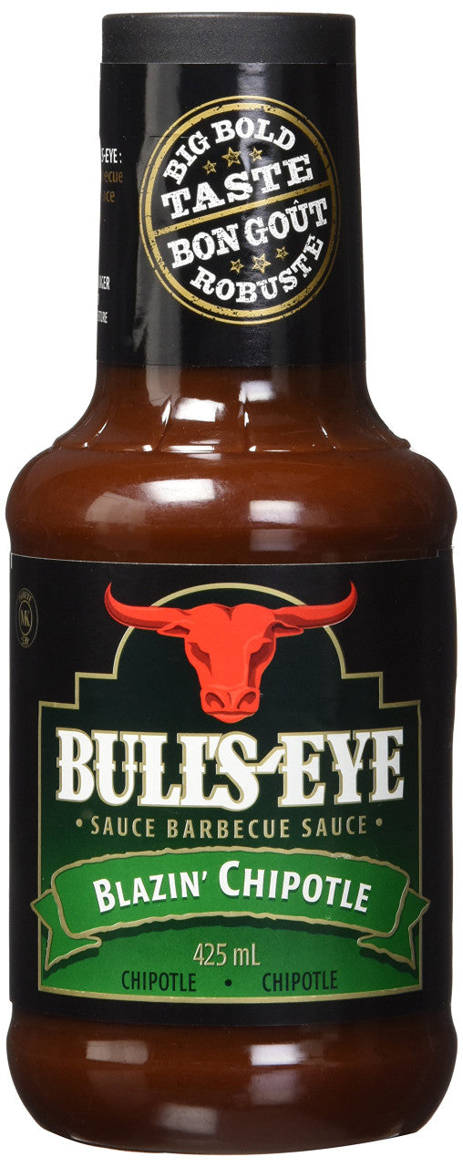 BULL'S EYE BBQ Sauce - Blazing Chipotle, 425ml/14oz, (Imported from Canada)
