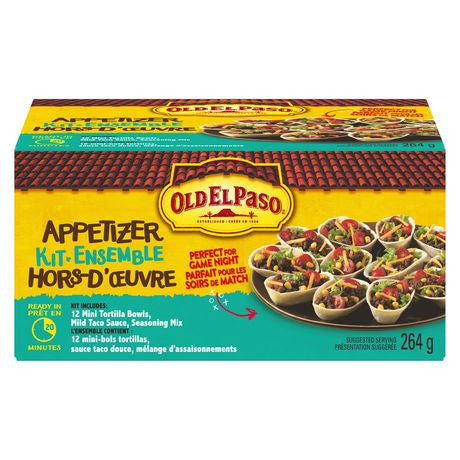 Old El Paso Mini Tortilla Bowl Appetizer Kit, 264g/9.3oz., {Imported from Canada}