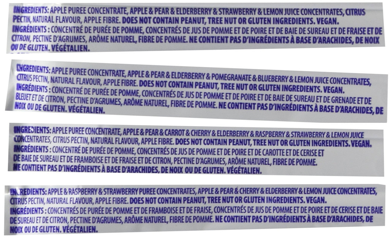 Sunrype Fruitsource 100% Fruit Bar, 30ct X 37g Bars, 4 Flavours, (Impo