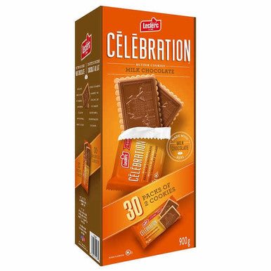 Leclerc Celebration Milk Chocolate Butter Cookies, 60-count, 900g/31.7 oz. Box, {Imported from Canada}
