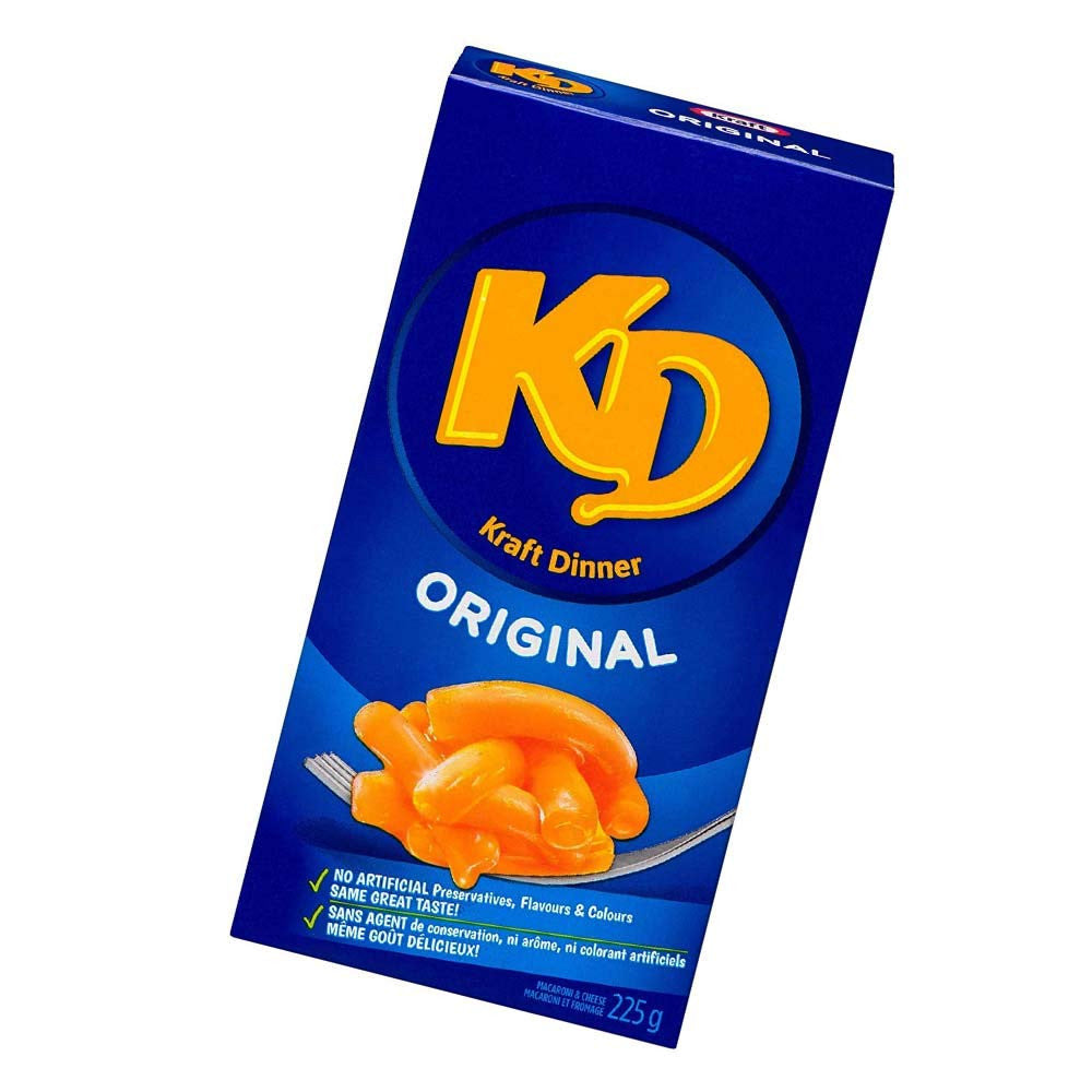 Kraft Dinner, Original Macaroni & Cheese 225g/7.6oz., 12ct, {Imported from Canada}