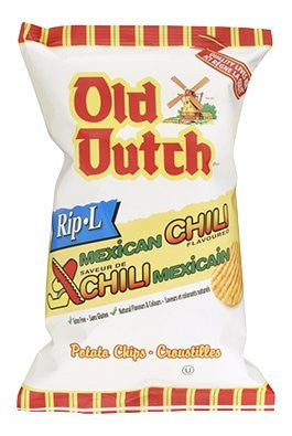Old Dutch Mexican Chili Rip-L Chips 255g/9 oz., {Imported from Canada}
