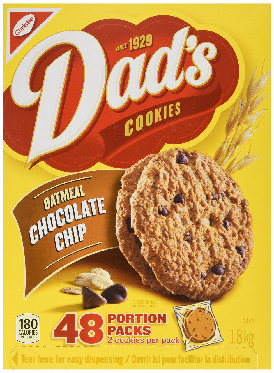 Christie Dad's Chocolate Chip Cookies 48ct, 1.8kg bag {Imported from Canada}