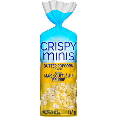 Quaker Crispy Minis Gluten-Free Butter Popcorn Rice Cakes, 127g/4.5 oz., {Imported from Canada}