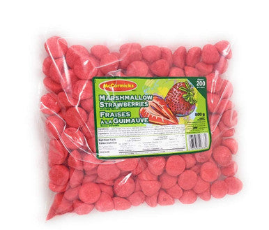 McCormicks Marshmallow Strawberries, (200 count) 800g/28.2 oz, Bag, {Imported from Canada}