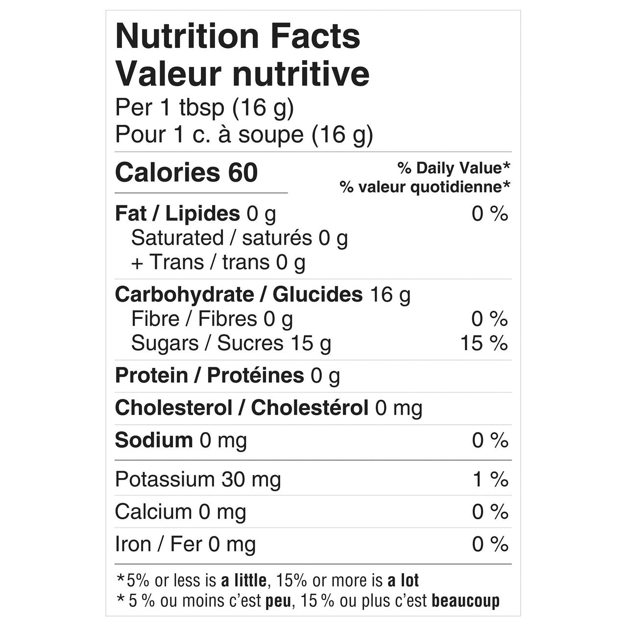 Nutrition facts for GOODHOST Original Iced Tea Mix, 50% Less Sugar, 715g on a white background
