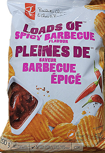 President's Choice, Loads Of Spicy Barbecue Chips, [200g/7.1 oz, Bag] (Imported from Canada}