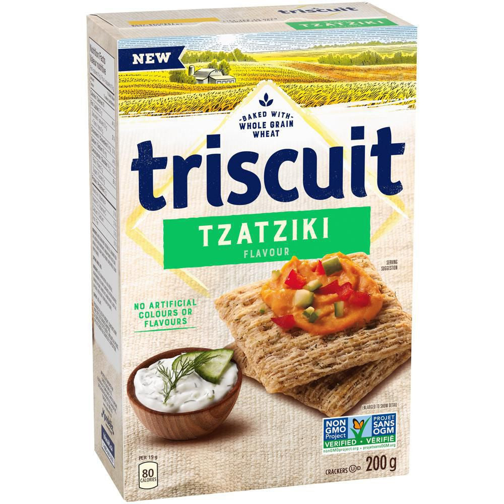 Triscuit Crackers, Tzatziki Flavour, 200g/7.1 oz., {Imported from Canada}