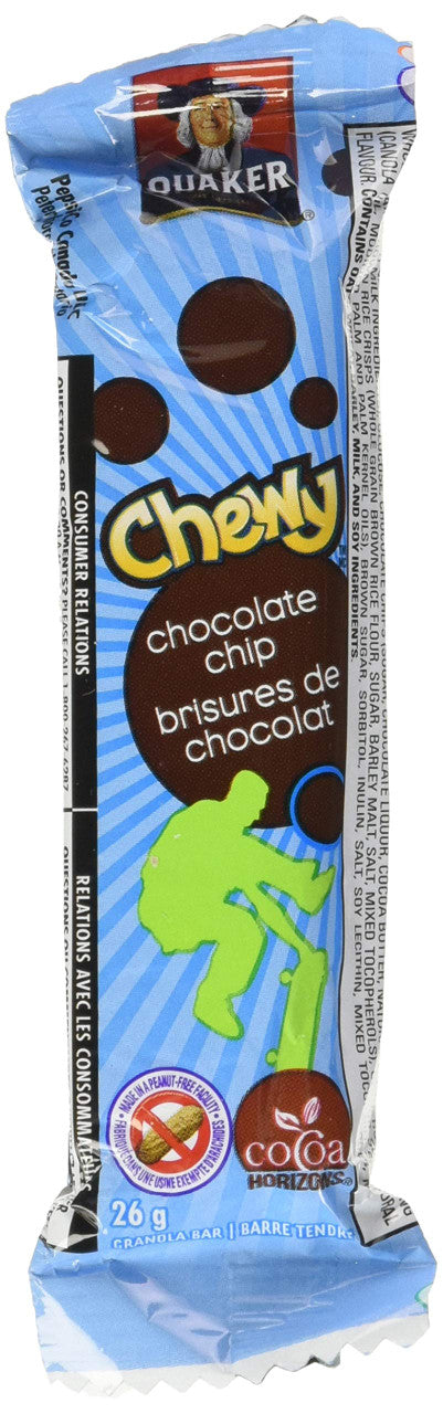 Quaker Chewy Granola Bars, Chocolate Chip, 26g, 48pk,{Imported from Canada}