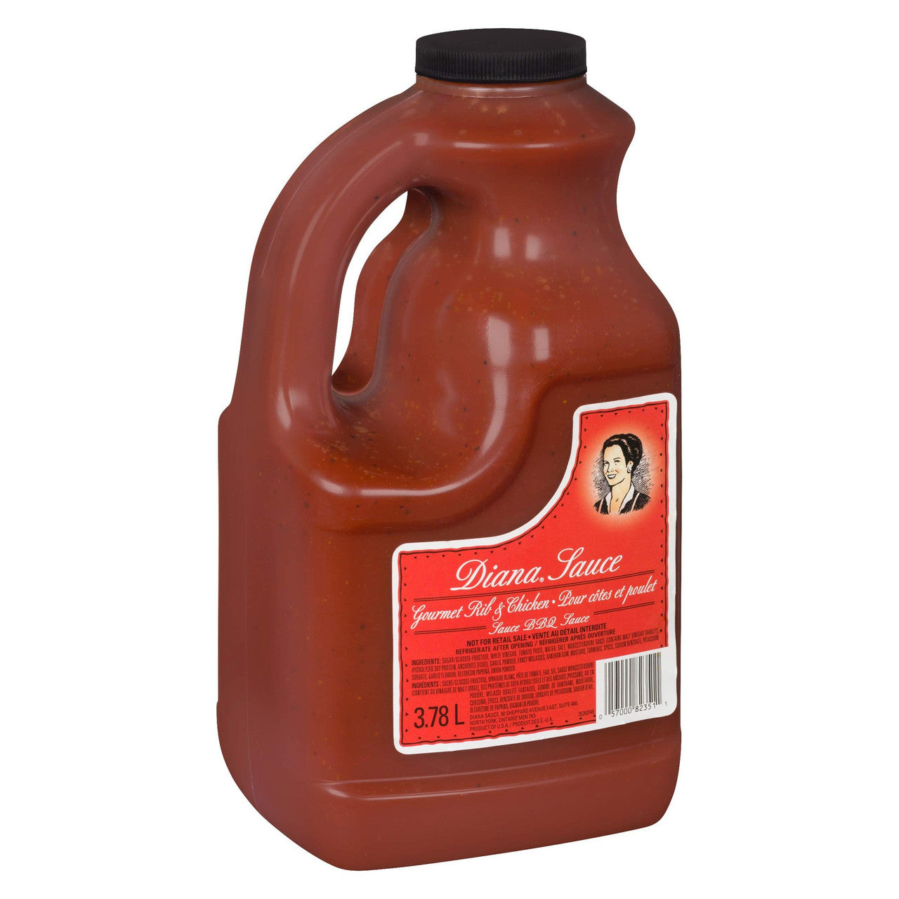Diana Rib & Chicken BBQ Sauce, 3.78 L/1 Gallon Jug,  {Imported from Canada}