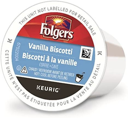 Folgers Vanilla Biscotti  Coffee Pods,12 Pods,108g {Imported from Canada}