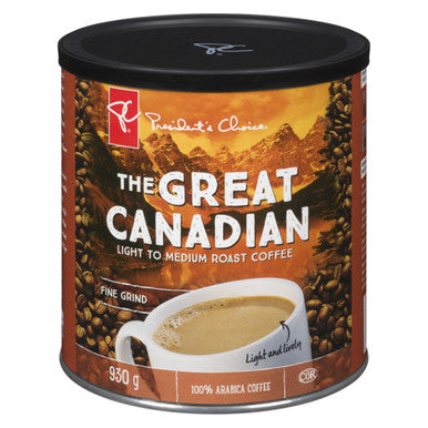 President's Choice The Great Canadian Coffee, 930g/2lbs, Tin, {Imported from Canada}