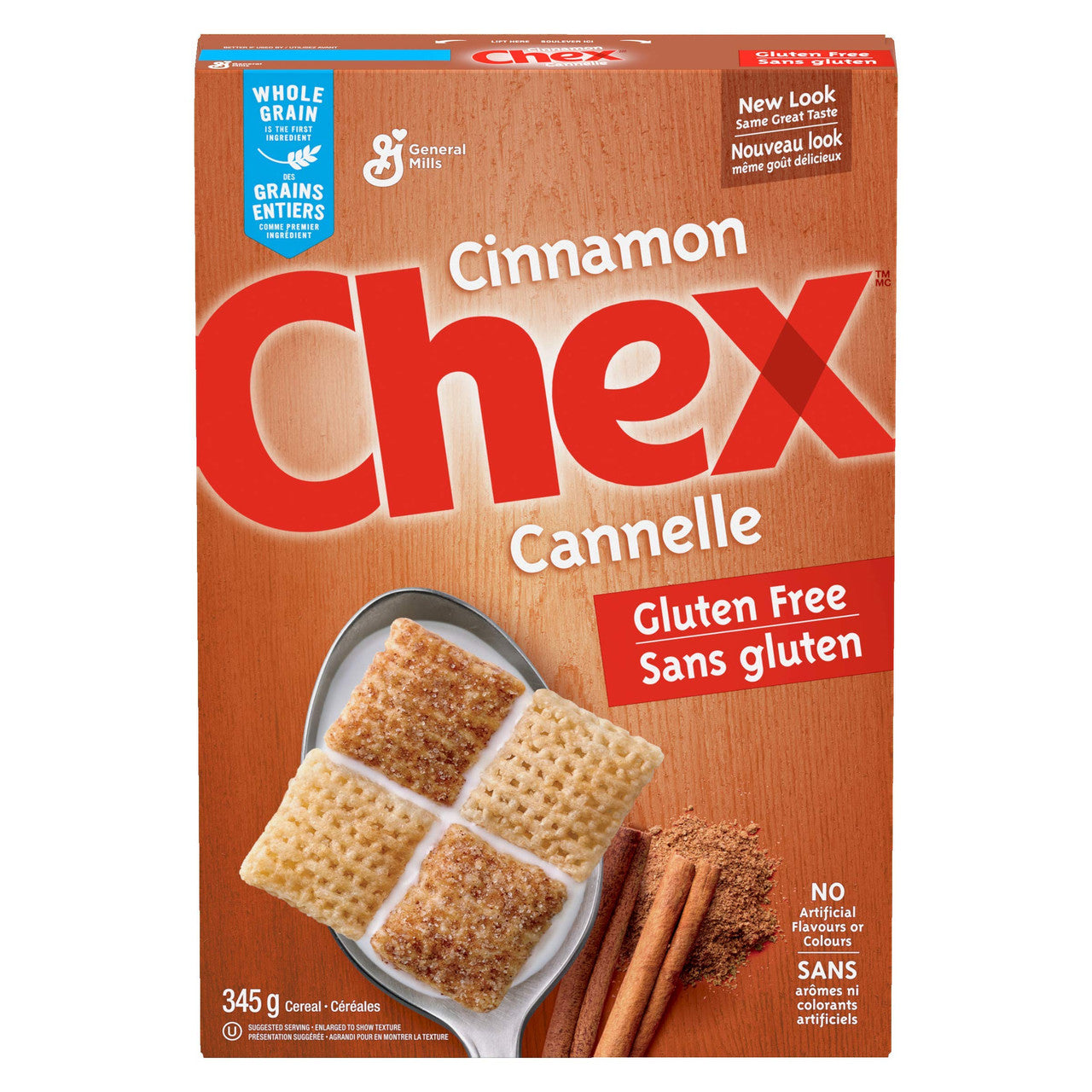 Chex Gluten Free Cinnamon Cereal, 345g/12.1oz, (Imported from Canada)