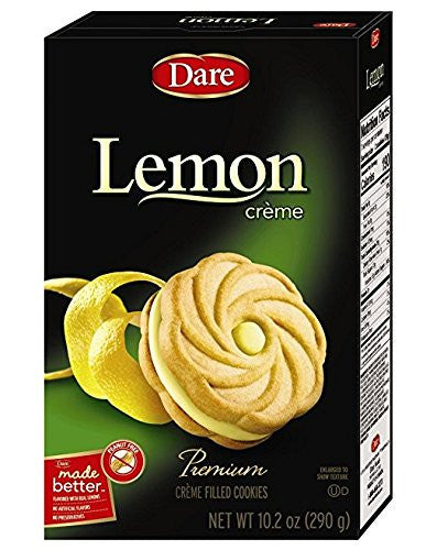 Dare Lemon Creme Filled Cookies, 290g/10.2oz, 12 Pack, (Imported from Canada)