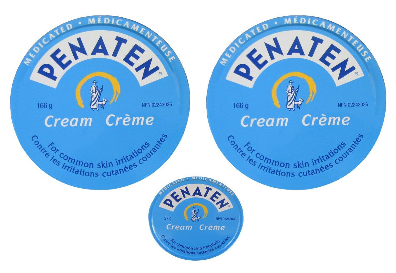 Penaten Cream 2 tins 166g/5.85oz + 1 tin 27g/0.95 oz. {Imported from Canada}