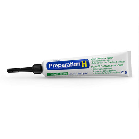 Preparation H Cream(25g) with Bio-Dyne, Hemorrhoid Multi-Symptom Pain Relief {Imported from Canada}